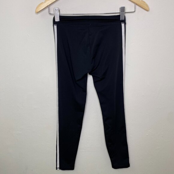Adidas Girls Size 7/8 Youth Active Pants Black with White Stripes - Picture 3 of 6